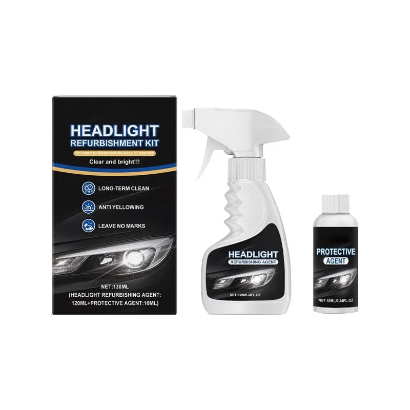 Headlight Restoration Kit: Headlight Restoration Cleaner & Protective Coating Agent