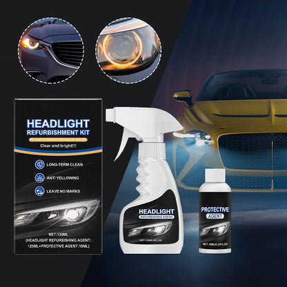 Headlight Restoration Kit: Headlight Restoration Cleaner & Protective Coating Agent