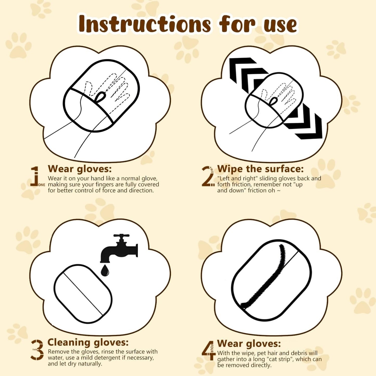 Pet Hair Remover Gloves